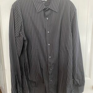 Men's Striped Black Shirt